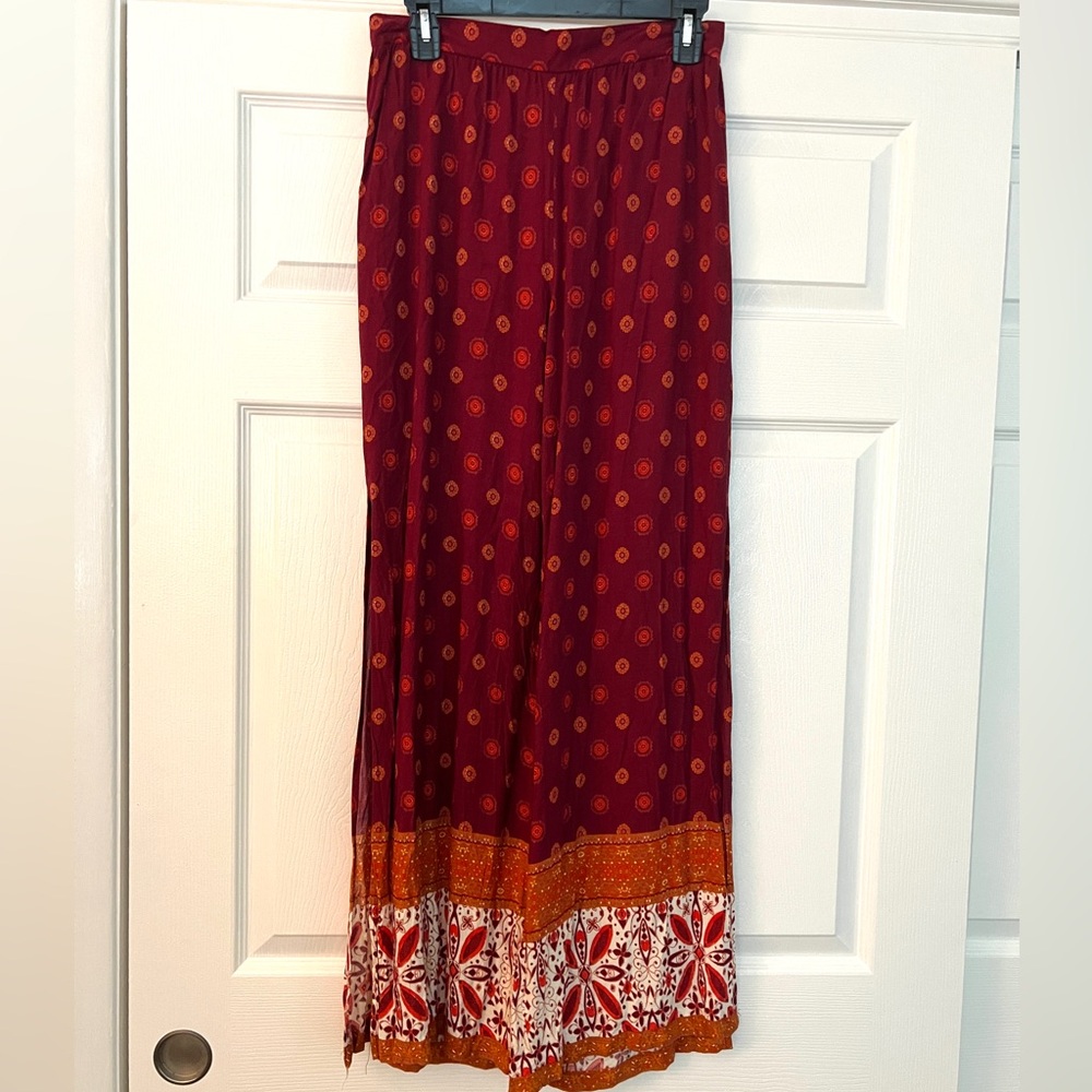 Flowy Patterned Boho Pant